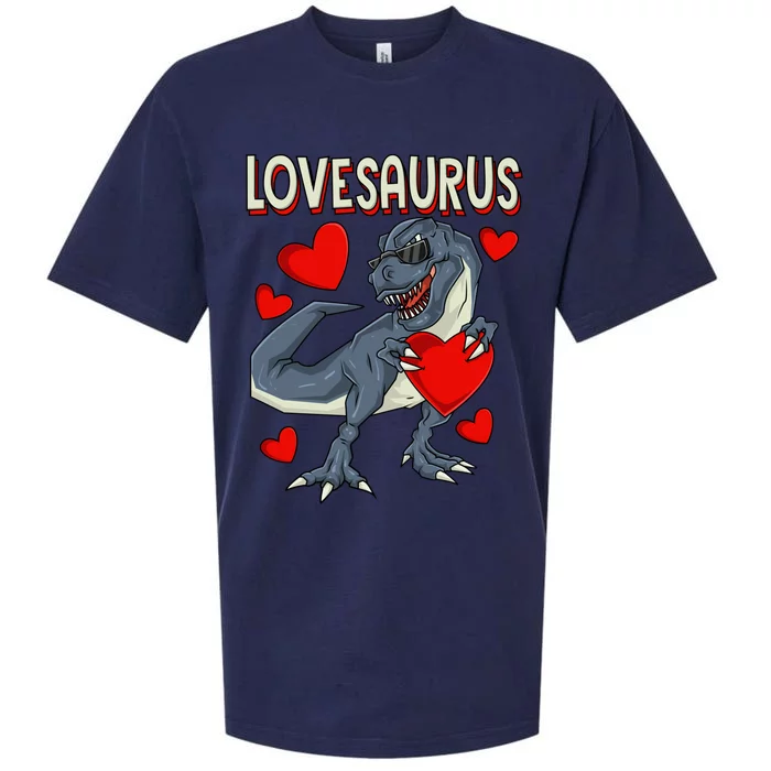 Lovesaurus Gift Couple Dino Love Valentine's Day Gift Meaningful Gift Sueded Cloud Jersey T-Shirt