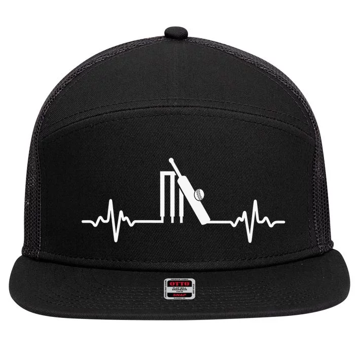 Lover Gifts Cool Cricket Heartbeat Funny 7 Panel Mesh Trucker Snapback Hat