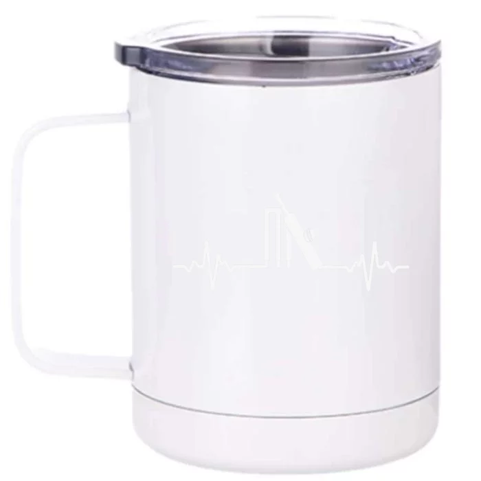 Lover Gifts Cool Cricket Heartbeat Funny Front & Back 12oz Stainless Steel Tumbler Cup