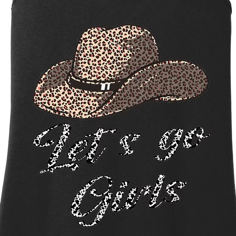 Let´s Go Country Southern Western Leopard Cow Ladies Essential Tank