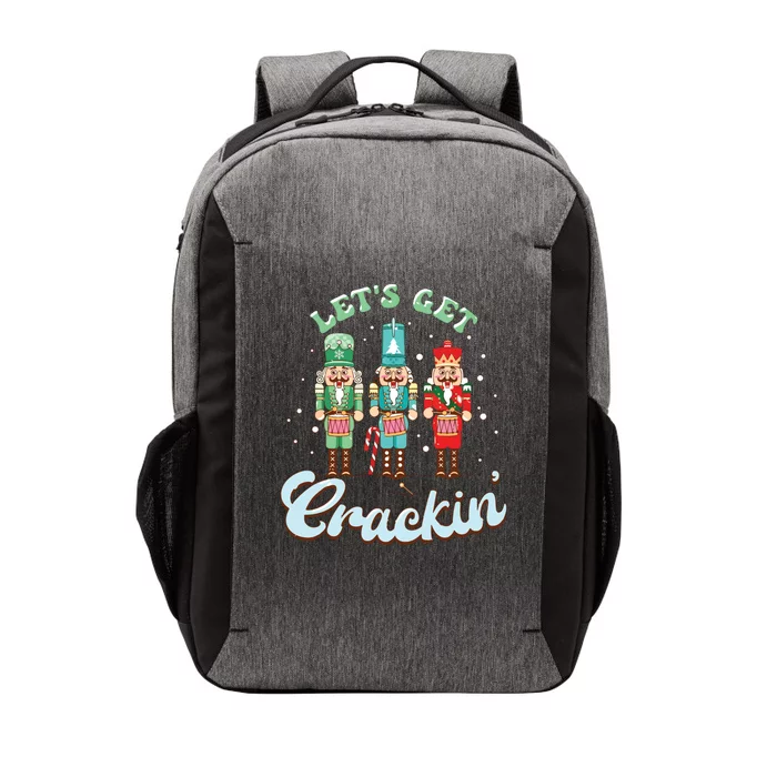 Lets Get Crackin Three Nutcrackers Christmas Teacher Vector Backpack