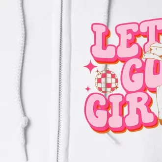 Lets Go Cowgirl Hat Cowboy Boots Bachelorette Party Full Zip Hoodie