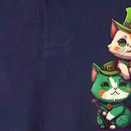 Leprechaun Gnome Cats St Patricks Day Cat Lover Softstyle Adult Sport Polo