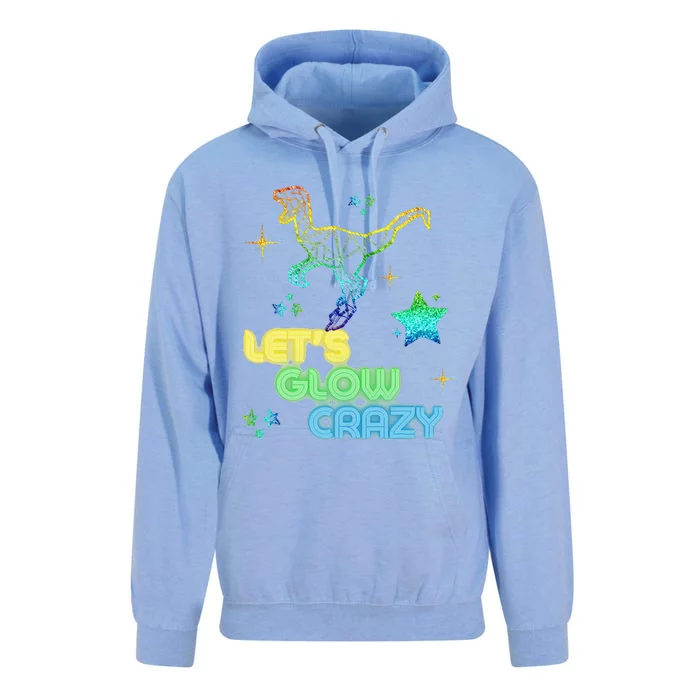 Let's Glow Crazy Party Cool Birthday Glow Party Unisex Surf Hoodie