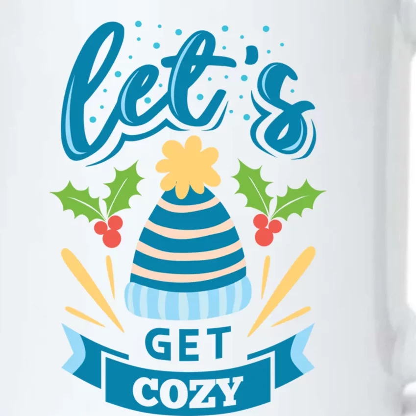 Lets Get Cozy Christmas Santa Holiday Xmas Gift Black Color Changing Mug