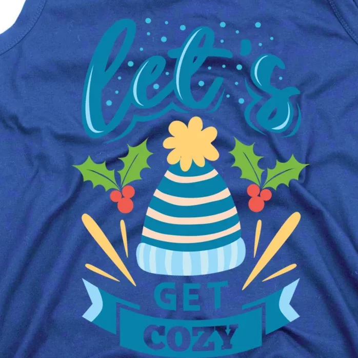 Lets Get Cozy Christmas Santa Holiday Xmas Gift Tank Top