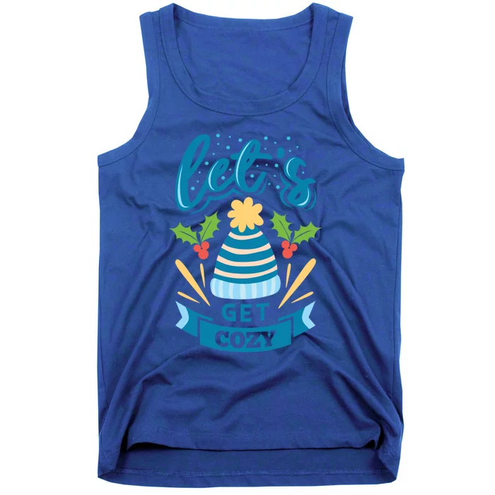 Lets Get Cozy Christmas Santa Holiday Xmas Gift Tank Top