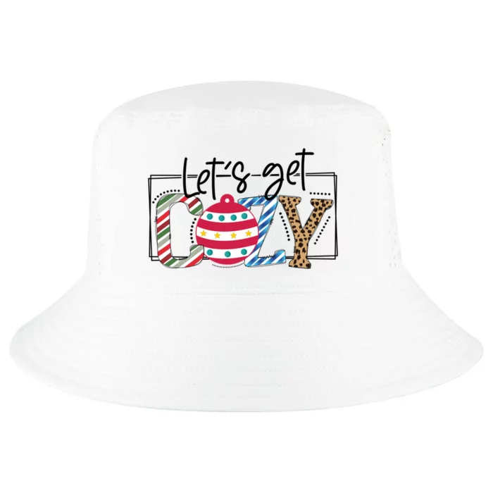 LetS Get Cozy Cute Christmas Leopard Pattern Cute Gift Cool Comfort Performance Bucket Hat