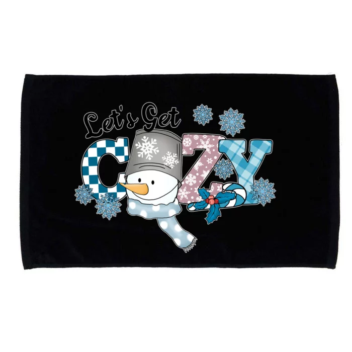 LetS Get Cozy Winter Christmas Snow Gift Microfiber Hand Towel