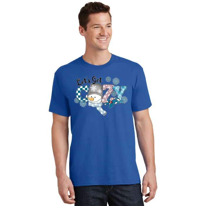 LetS Get Cozy Winter Christmas Snow Gift T-Shirt