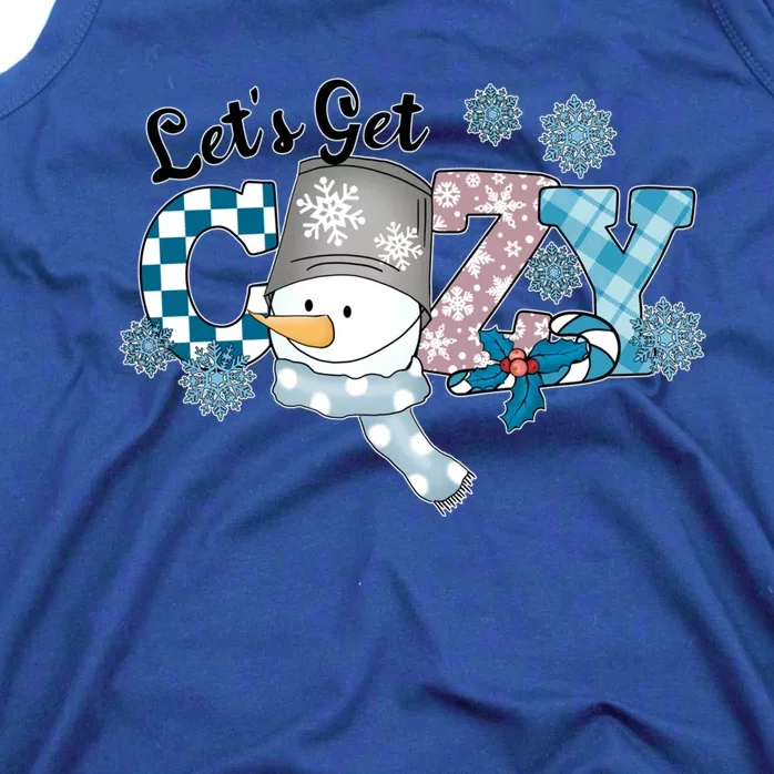 LetS Get Cozy Winter Christmas Snow Gift Tank Top