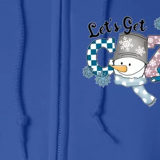 LetS Get Cozy Winter Christmas Snow Gift Full Zip Hoodie