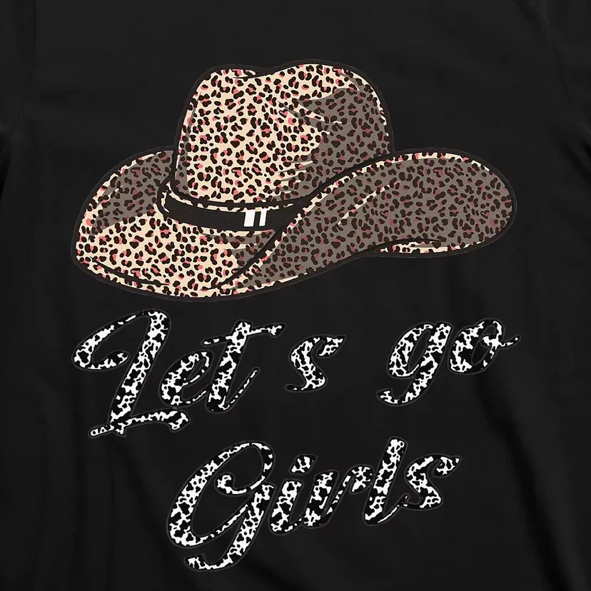 Let´s Go Country Southern Western Leopard Cow T-Shirt