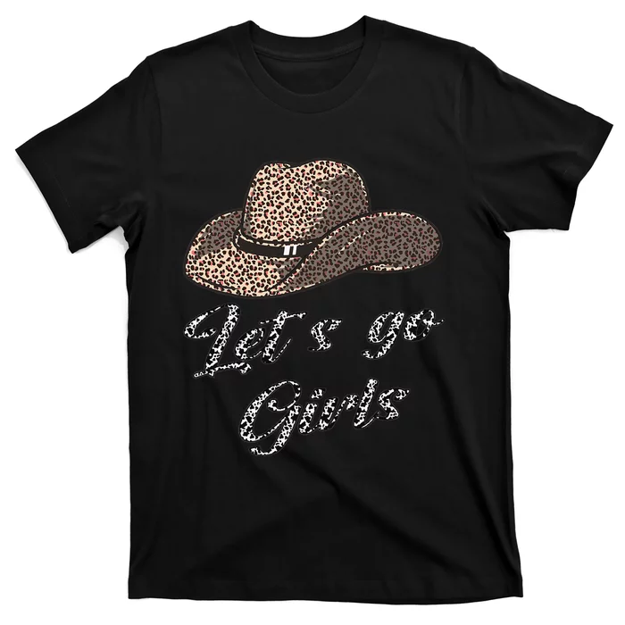 Let´s Go Country Southern Western Leopard Cow T-Shirt