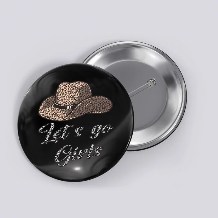 Let´s Go Country Southern Western Leopard Cow Button