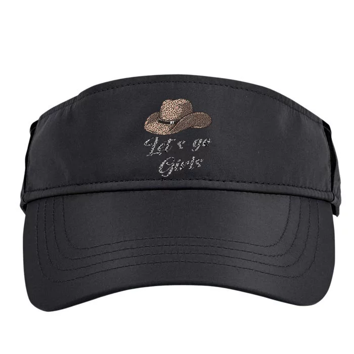 Let´s Go Country Southern Western Leopard Cow Adult Drive Performance Visor