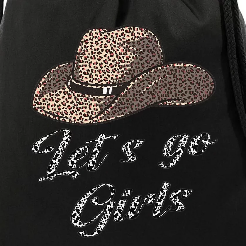 Let´s Go Country Southern Western Leopard Cow Drawstring Bag