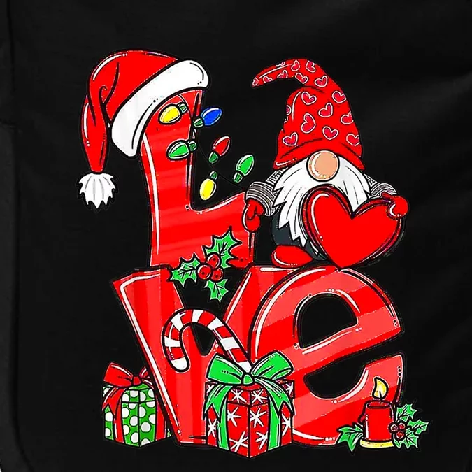 Love Gnomes Christmas Lights Santa Hat Family Xmas Pajamas Gift Impact Tech Backpack