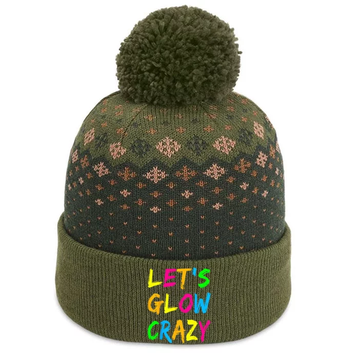 Lets Glow Crazy Glow Party 80s Retro Costume Party Lover The Baniff Cuffed Pom Beanie