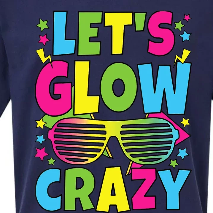 Let's Glow Crazy 80s Party Outfit Retro 1980s 80's Lover Sueded Cloud Jersey T-Shirt