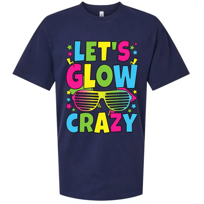 Let's Glow Crazy 80s Party Outfit Retro 1980s 80's Lover Sueded Cloud Jersey T-Shirt