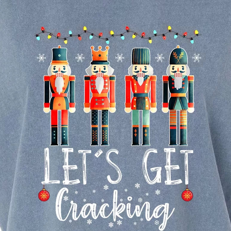 Lets Get Cracking Christmas Nutcracker Ballet Garment-Dyed Women's Muscle Tee