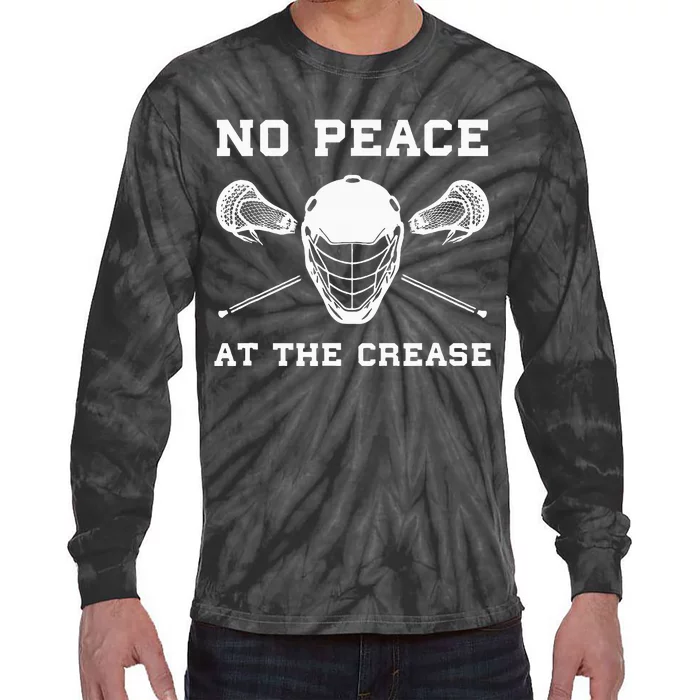 Lacrosse Goalie Crease Funny Lax Tie-Dye Long Sleeve Shirt