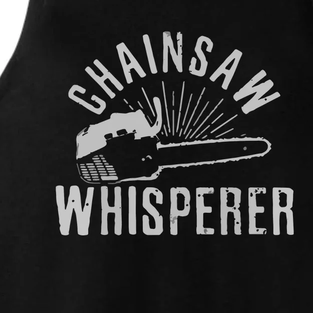 Lumberjack Gift Chainsaw Whisperer Logger Tree Cutter Funny Ladies Tri-Blend Wicking Tank