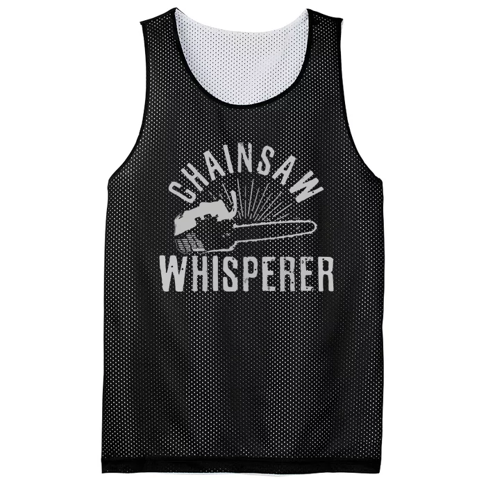 Lumberjack Gift Chainsaw Whisperer Logger Tree Cutter Funny Mesh Reversible Basketball Jersey Tank