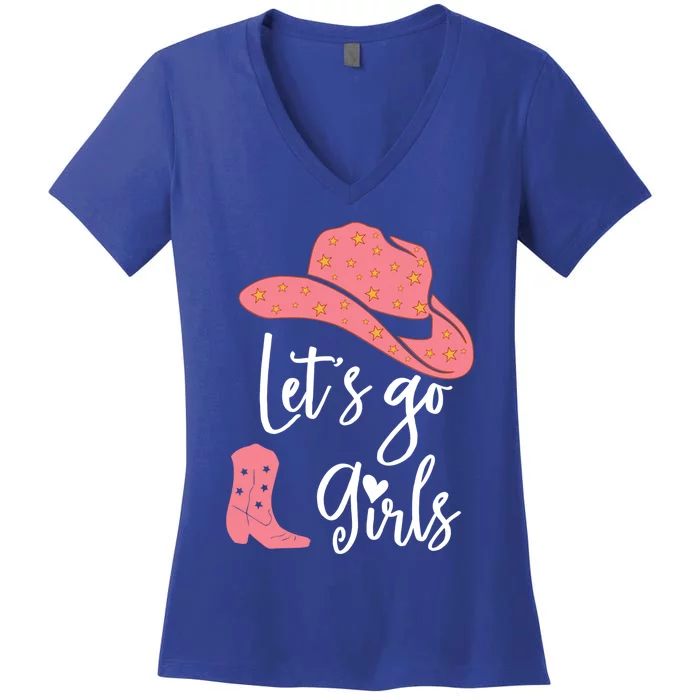 Lets Go Cool Gift Funny Lets Go Meaningful Gift Lets Go Gift Women's V-Neck T-Shirt