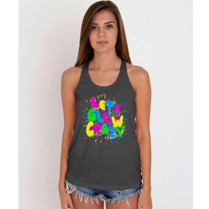 Lets Glow Crazy Women's Knotted Racerback Tank