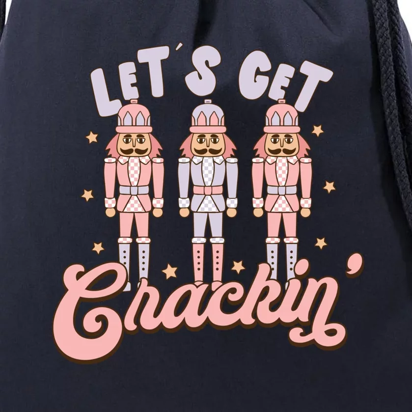 LetS Get Cracking Christmas Nutcracker Ballet Festive Gift Drawstring Bag