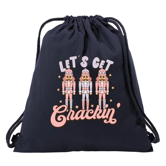 LetS Get Cracking Christmas Nutcracker Ballet Festive Gift Drawstring Bag