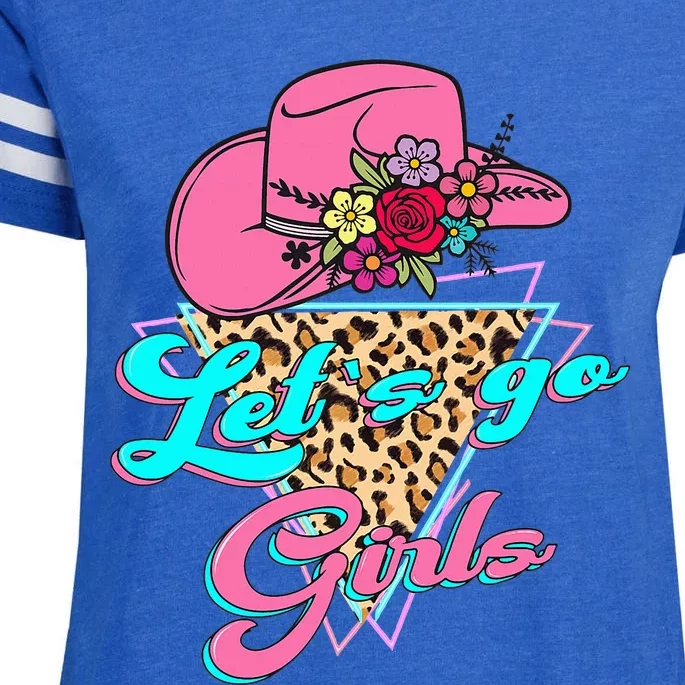 Let´S Go Country Southern Western Leopard Pattern Enza Ladies Jersey Football T-Shirt