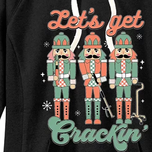 Lets Get Cracking Slp Christmas SLP OT PT Nutcracker Women's Fleece Hoodie