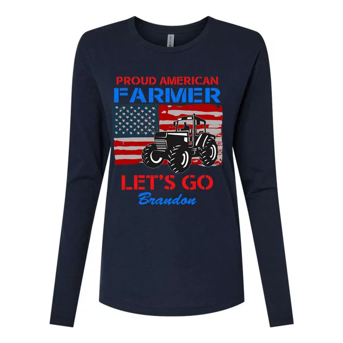 Let's Go Conservative US Flag Proud American Farmer Brandon Womens Cotton Relaxed Long Sleeve T-Shirt