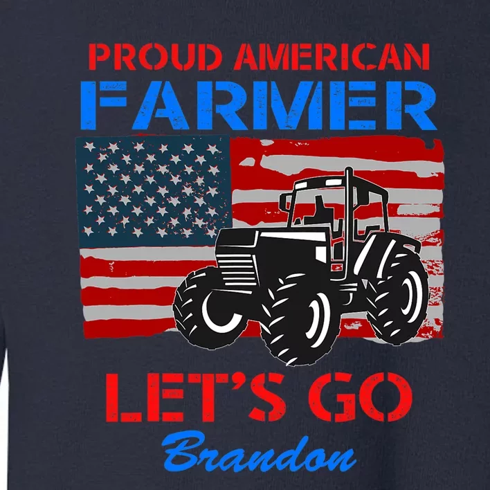 Let's Go Conservative US Flag Proud American Farmer Brandon Toddler Sweatshirt