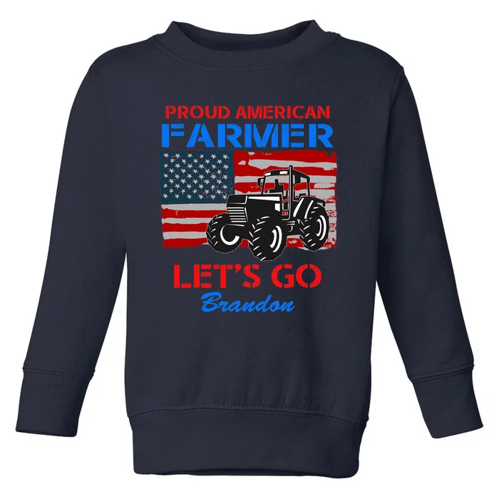 Let's Go Conservative US Flag Proud American Farmer Brandon Toddler Sweatshirt