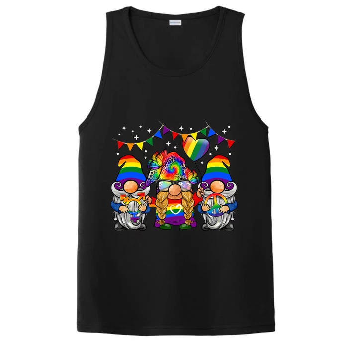 Lgbtq Gnomes Colorful Gnomes Pride Love Rainbow Pride Funny Gift Performance Tank