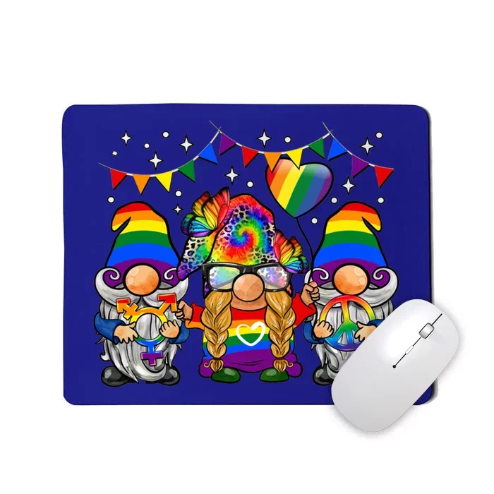 Lgbtq Gnomes Colorful Gnomes Pride Love Rainbow Pride Funny Gift Mousepad