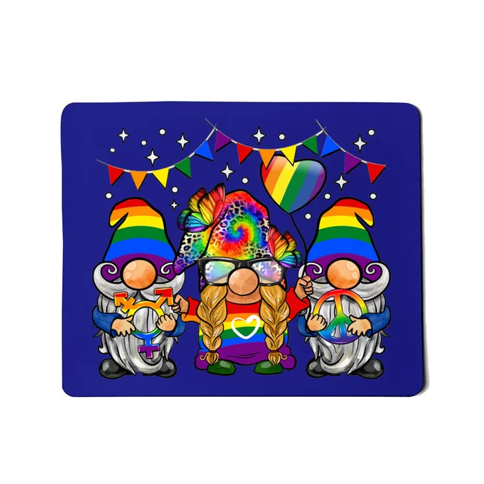 Lgbtq Gnomes Colorful Gnomes Pride Love Rainbow Pride Funny Gift Mousepad