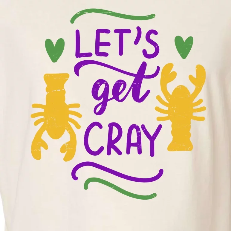 Let's Get Cray Mardi Gras Lobster Garment-Dyed Women's Muscle Tee