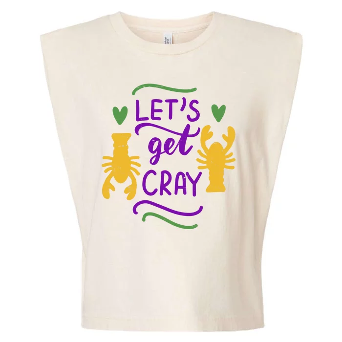 Let's Get Cray Mardi Gras Lobster Garment-Dyed Women's Muscle Tee