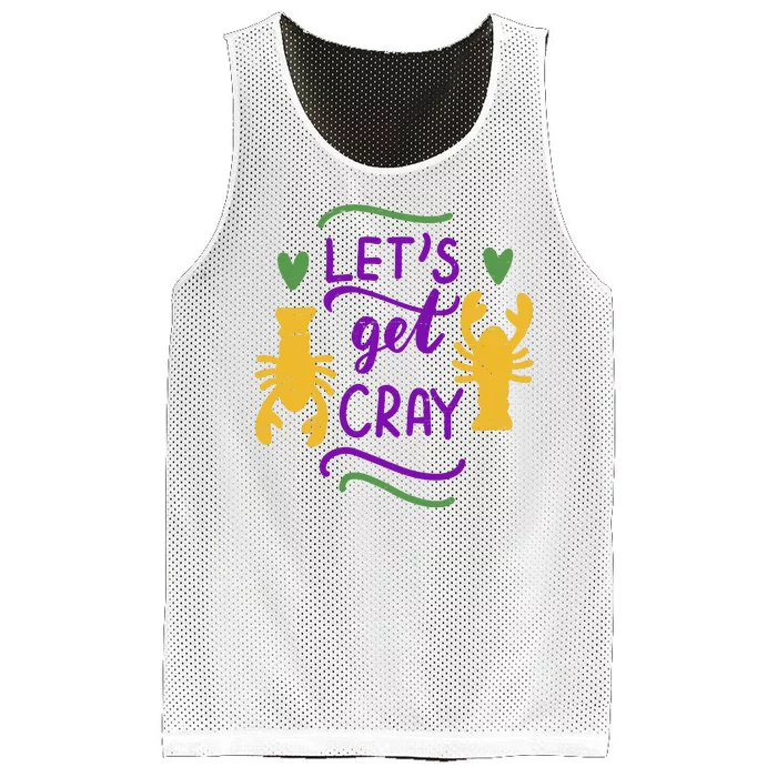 Let's Get Cray Mardi Gras Lobster Mesh Reversible Basketball Jersey Tank