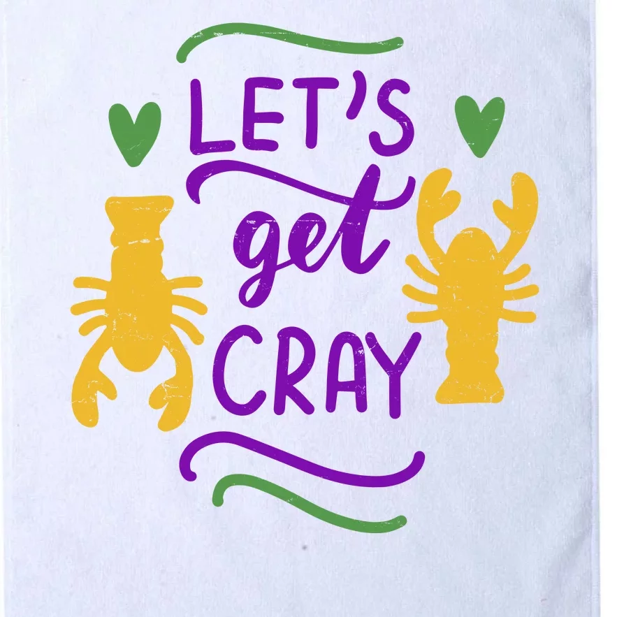 Let's Get Cray Mardi Gras Lobster Platinum Collection Golf Towel