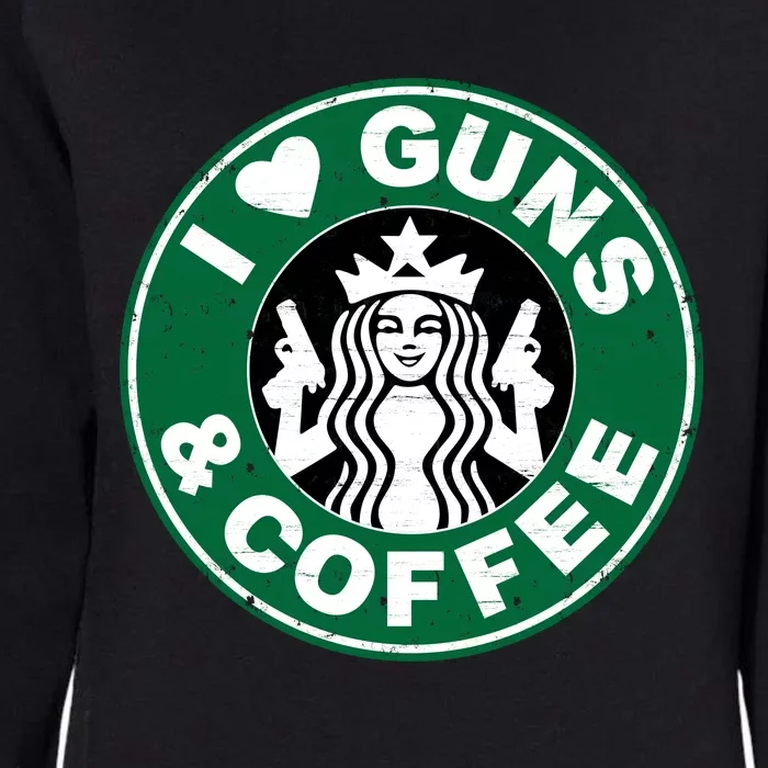 Love Guns Coffee Womens California Wash Sweatshirt