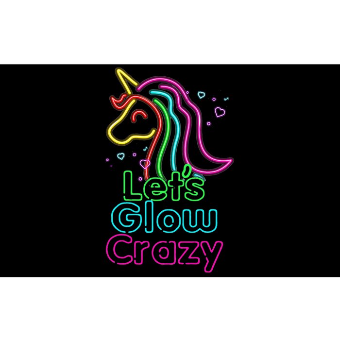 Lets Glow Crazy Glow Party Unicorn Lover Birthday Bumper Sticker