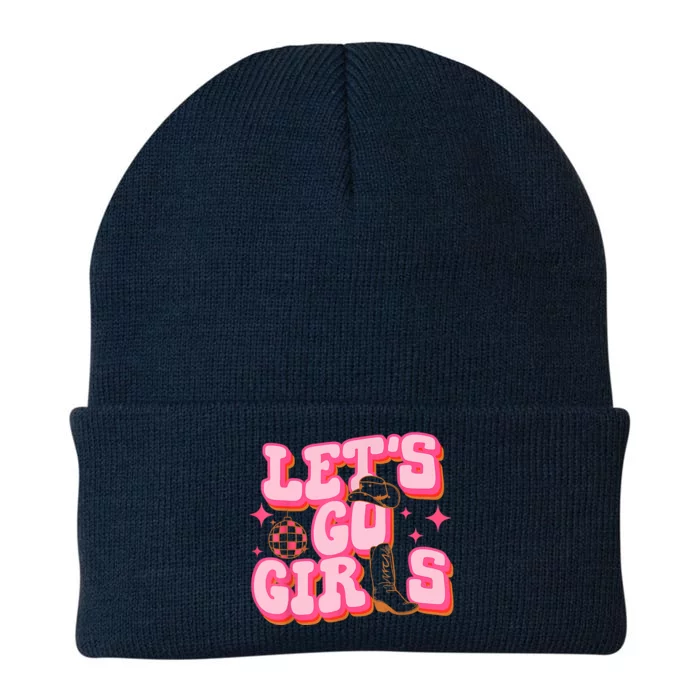 Lets Go Cowgirl Hat Cowboy Boots Bachelorette Party Knit Cap Winter Beanie