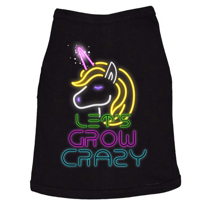 Lets Glow Crazy Glow Party Unicorn Lover Birthday Doggie Tank