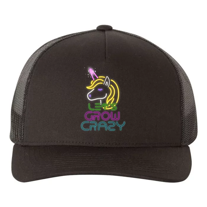 Lets Glow Crazy Glow Party Unicorn Lover Birthday Yupoong Adult 5-Panel Trucker Hat